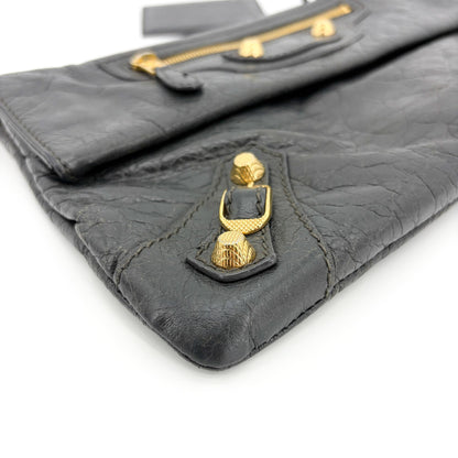 Balenciaga Giant Studs Envelope Clutch Leather, Black, Leather, Clutch