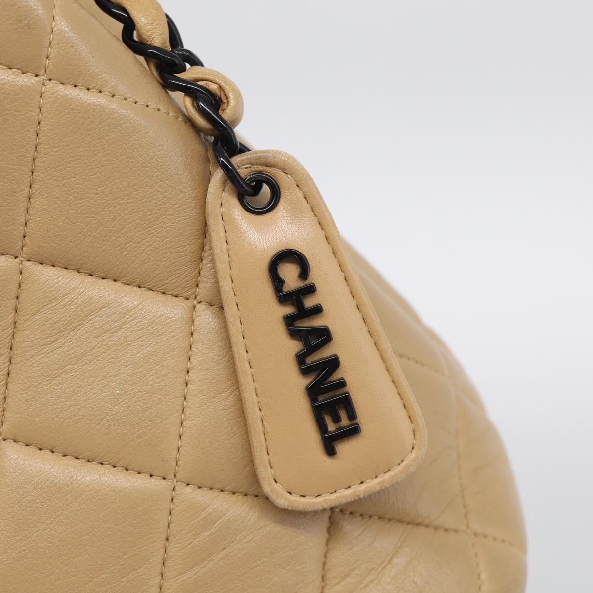 Chanel City Shopping Quilted Caviar, Beige, Leather, Tote Bag