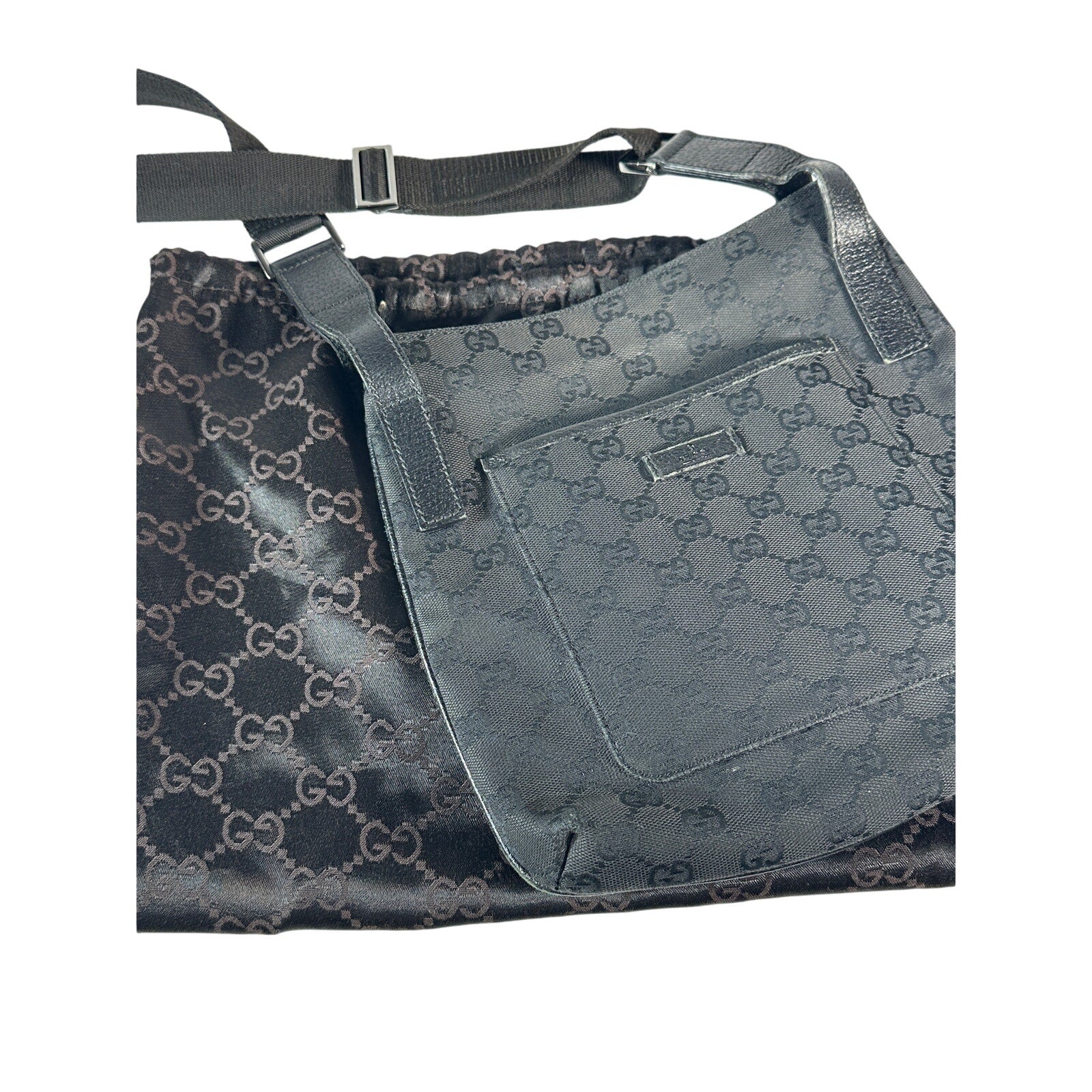 Louis Vuitton, Black, Leather, shoulder