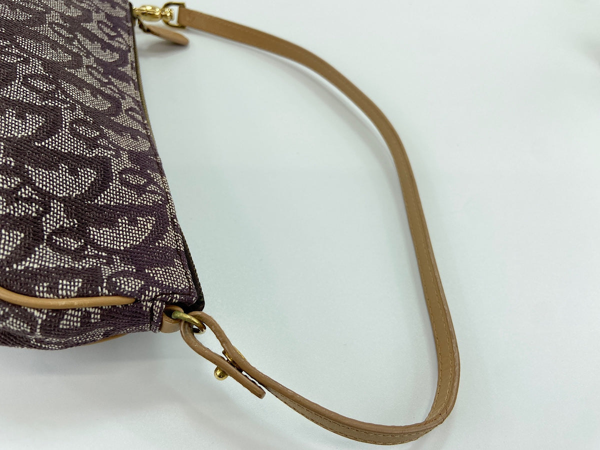Christian Dior Saddle Canvas, Brown, Canvas, Handbag