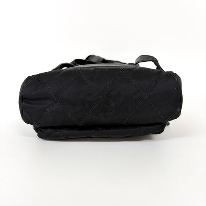 Prada Zip Sling Re-Nylon, Black, Nylon, Backpack