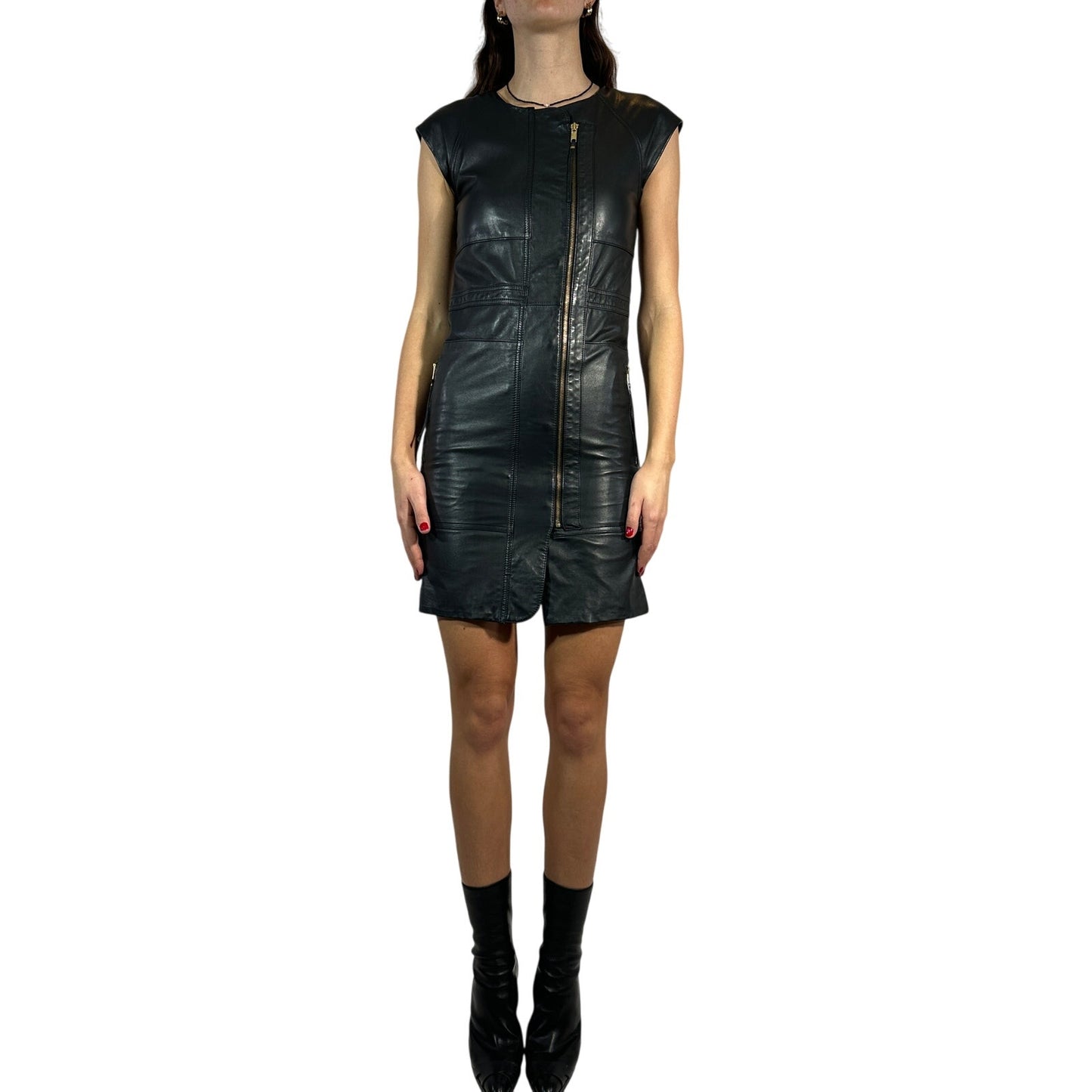 MARC JACBOS Lambskin Leather Dress