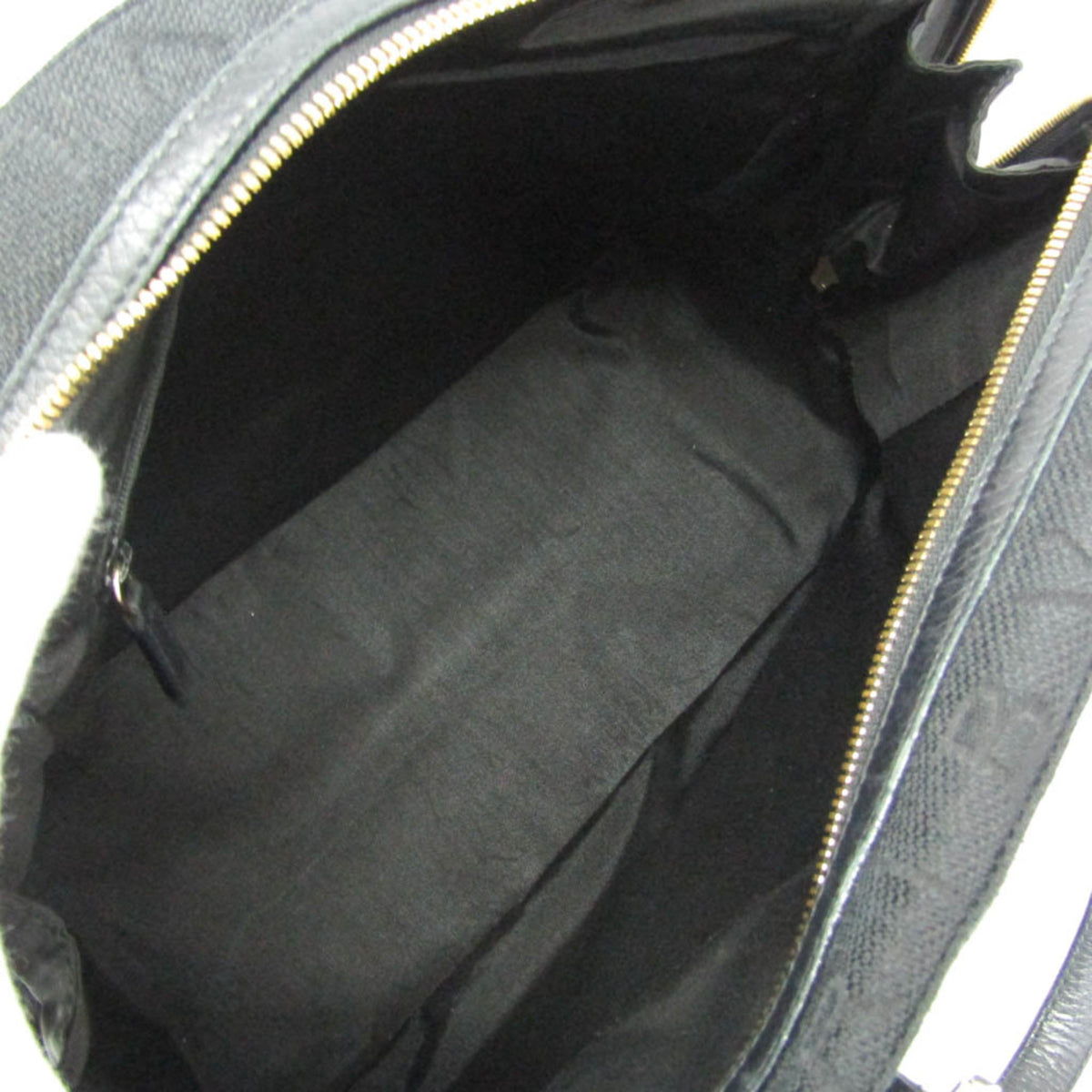 Bvlgari Logomania Canvas, Black, Canvas, Handbag