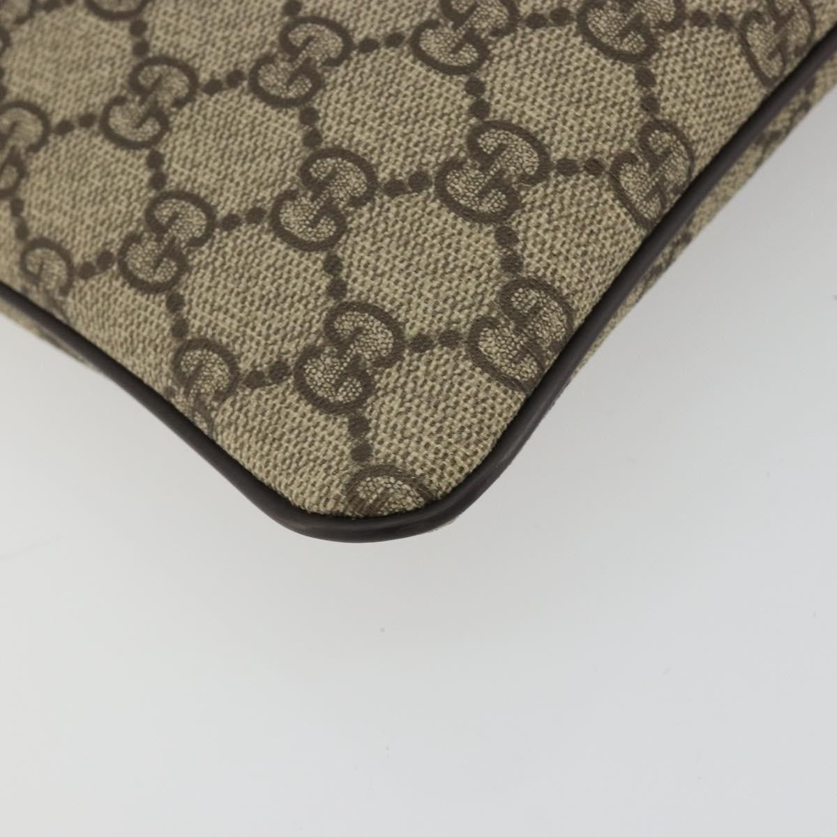 Gucci Zip Top Messenger GG Canvas with Leather, Beige, Canvas, Shoulder Bag