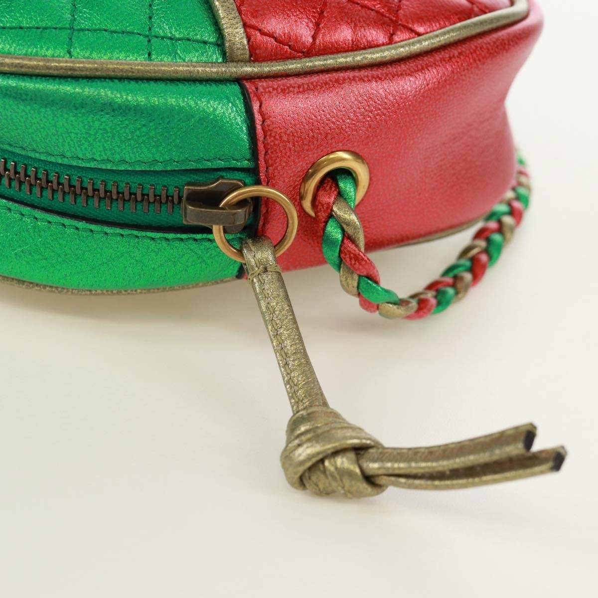 Gucci Trapuntata Camera Quilted Laminated Leather, Red, Leather, Shoulder Bag