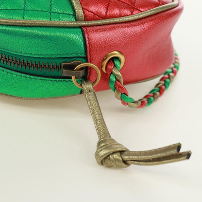 Gucci Trapuntata Camera Quilted Laminated Leather, Red, Leather, Shoulder Bag