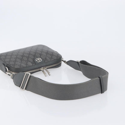 Gucci Ophidia Zip Wristlet GG Coated Canvas, Gray, Canvas, Shoulder Bag
