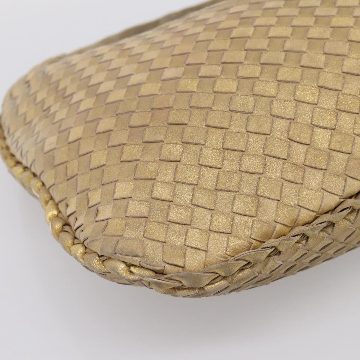 Bottega Veneta Intrecciato Leather, Gold, Leather, Handbag
