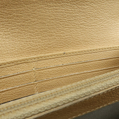Chanel Camellia Flap Leather, Beige, Calfskin, Wallet