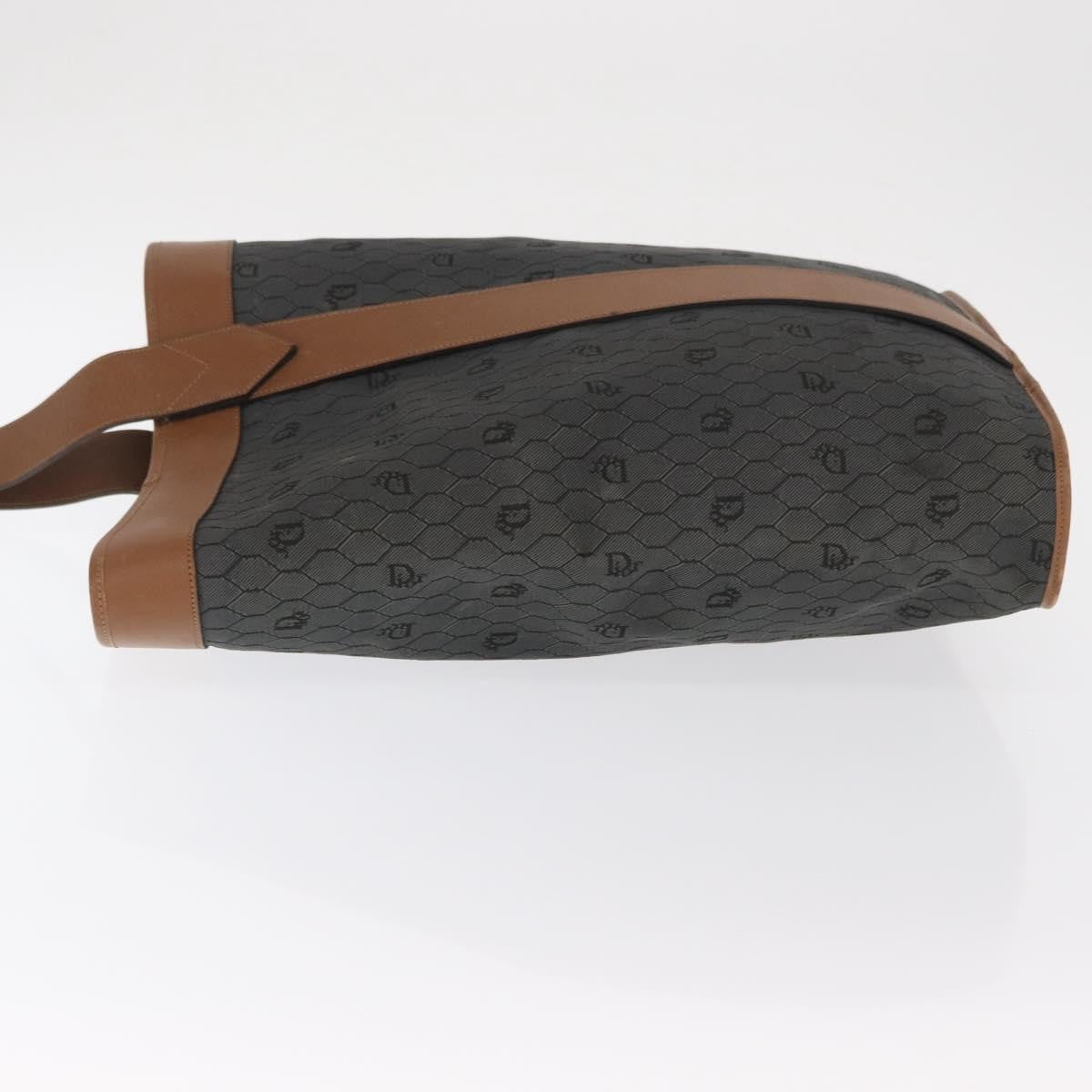 Christian Dior Vintage Honeycomb Canvas, Black, Canvas, Shoulder Bag