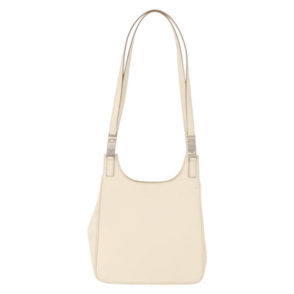 Salvatore Ferragamo Shoulder Leather, Ecru, Leather, Shoulder Bag