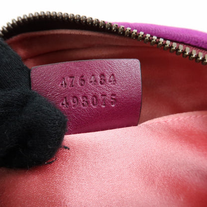 Gucci GG Marmont Belt Matelasse Velvet, Purple, Velvet, Handbag