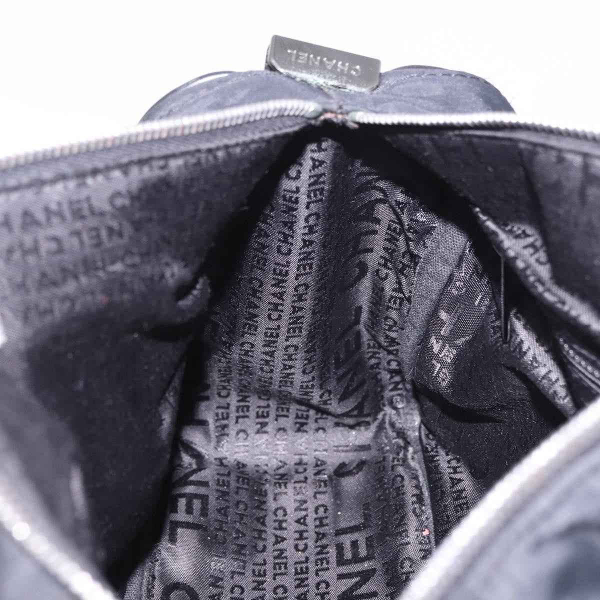 Chanel Square Stitch Boston Quilted Nylon, Black, Nylon, Handbag
