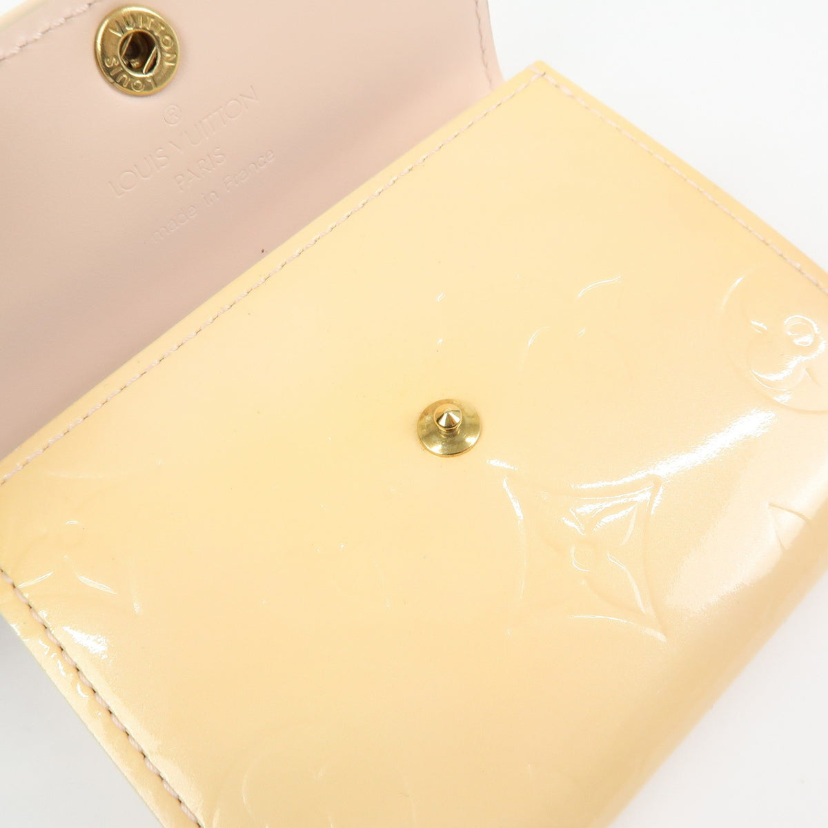 Louis Vuitton Ludlow Vernis, Beige, Patent Leather, Wallet