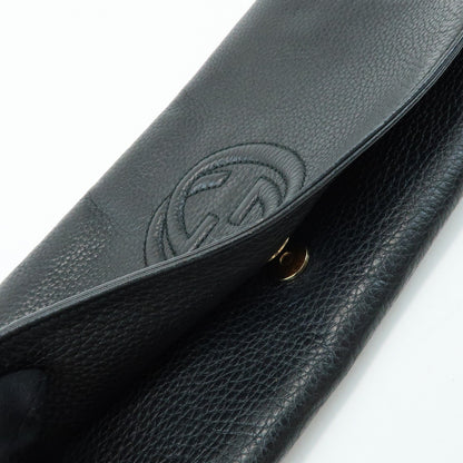 Gucci Soho Clutch Leather, Black, Leather, Clutch