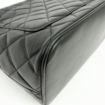 Chanel Medallion Quilted Caviar, Black, Calfskin, Tote Bag
