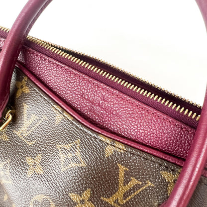 Louis Vuitton Pallas Tote Monogram Canvas with Leather, Brown, Canvas, Handbag