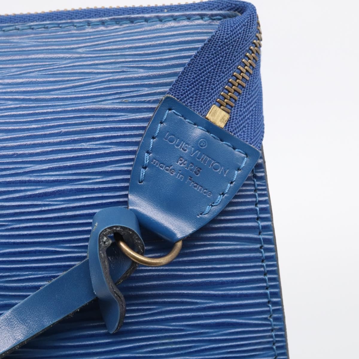 Louis Vuitton Pochette Accessoires Epi Leather, Blue, Leather, Clutch
