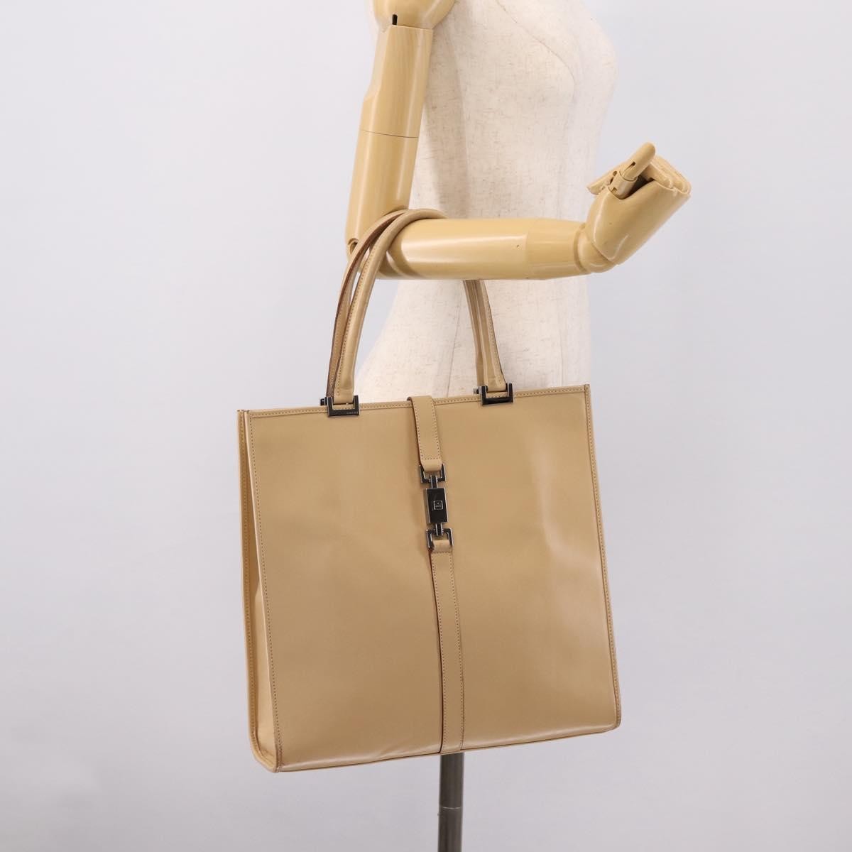 Gucci Jackie Leather, Beige, Leather, Tote Bag