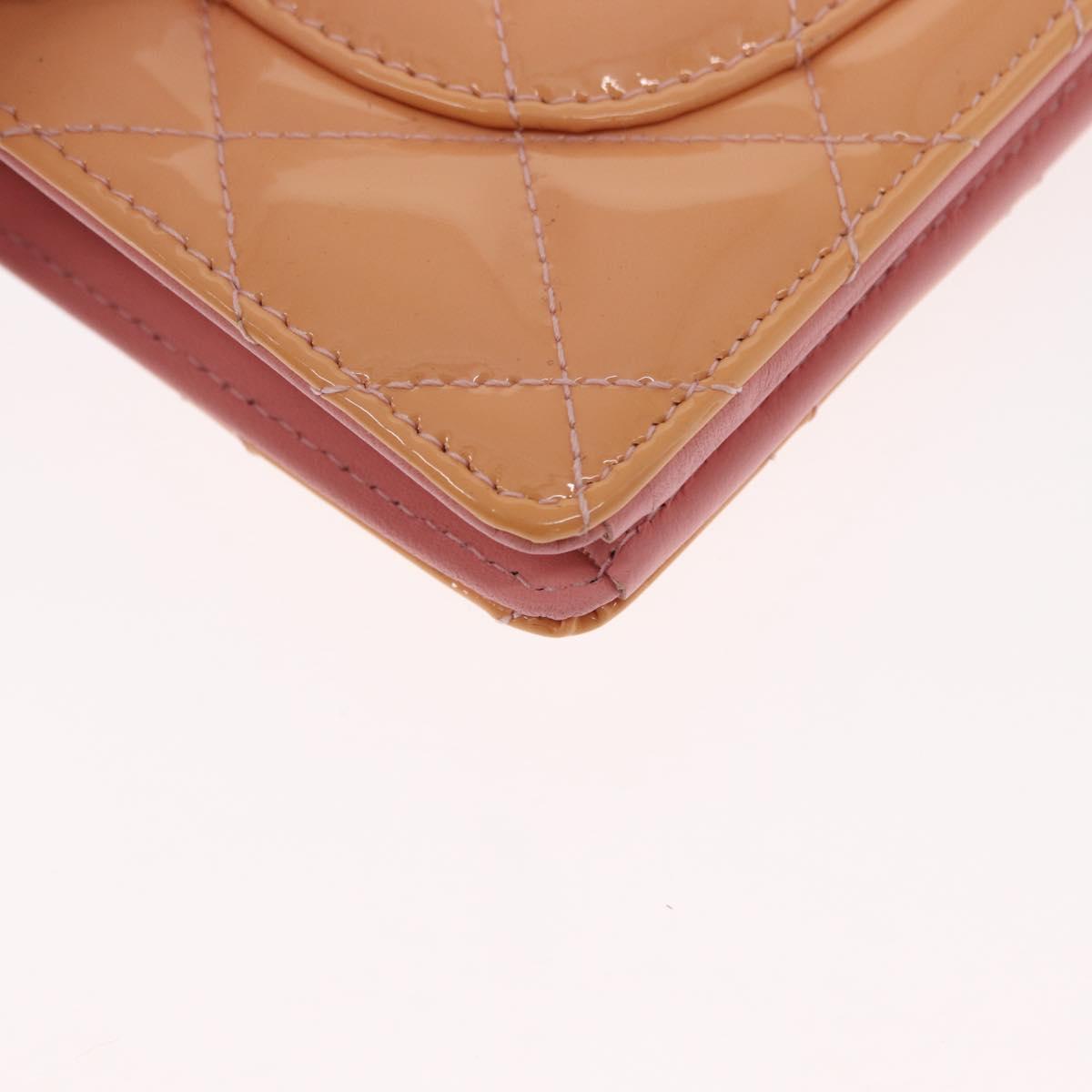 Chanel CC Wallet Quilted Patent, ORANGE, PATENT_LEATHER, Wallets