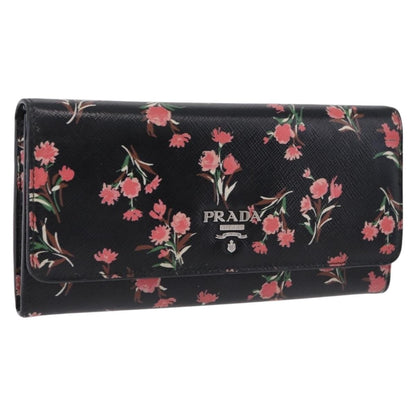 Prada Saffiano Leather, Black, Leather, Wallet