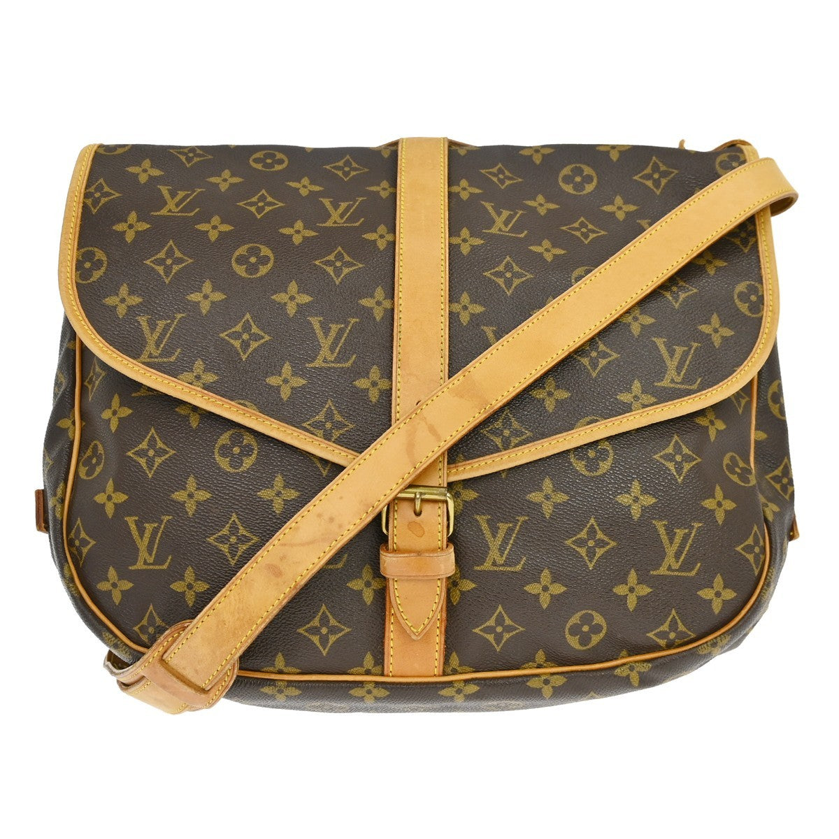 Louis Vuitton Saumur Monogram Canvas, Brown, Canvas, Shoulder Bag
