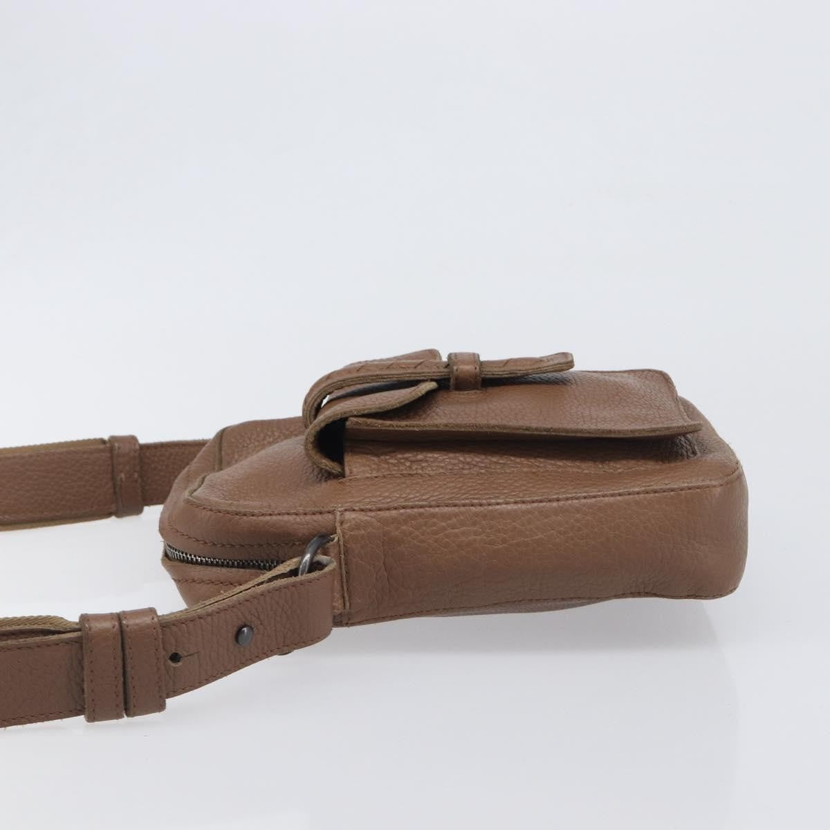 Bottega Veneta Shoulder Leather, Brown, Leather, Shoulder Bag