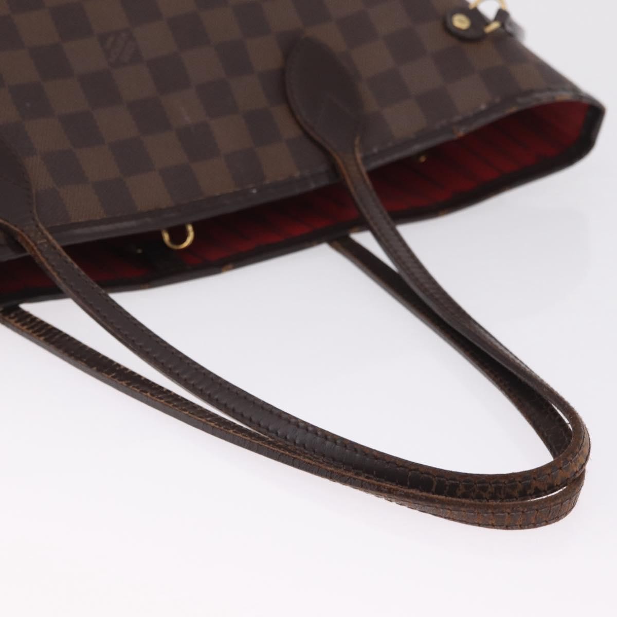 Louis Vuitton Neverfull Damier Ebene, Brown, Canvas, Tote Bag