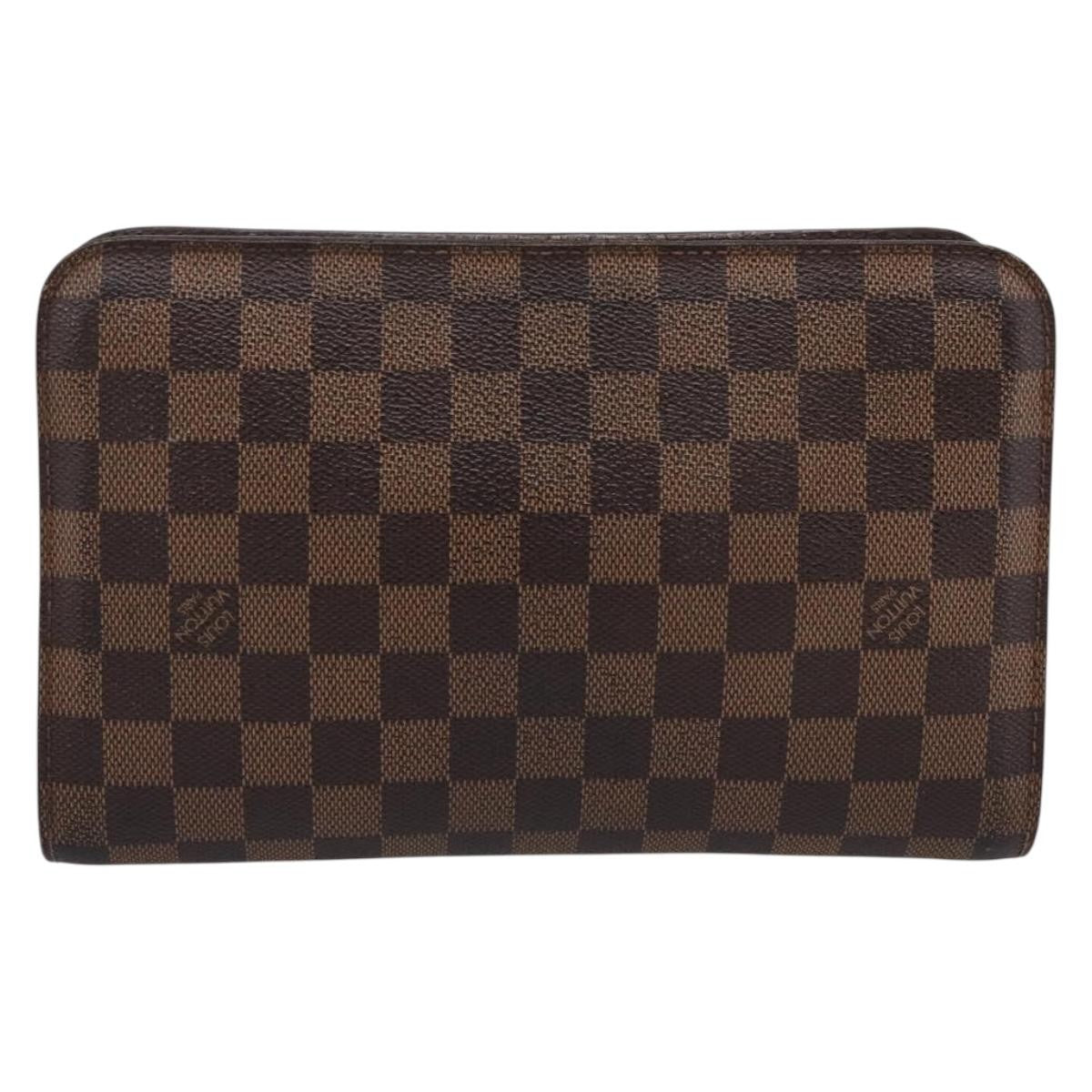 Louis Vuitton Pochette Saint Louis Damier, Brown, Canvas, Clutch