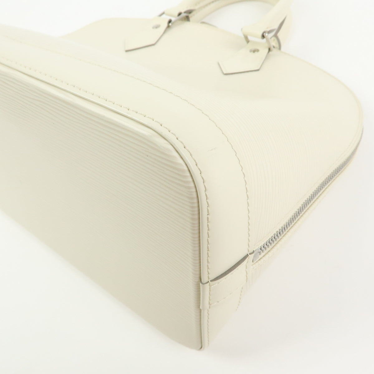Louis Vuitton Alma Epi Leather, White, Leather, Handbag