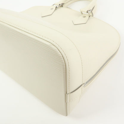 Louis Vuitton Alma Epi Leather, White, Leather, Handbag