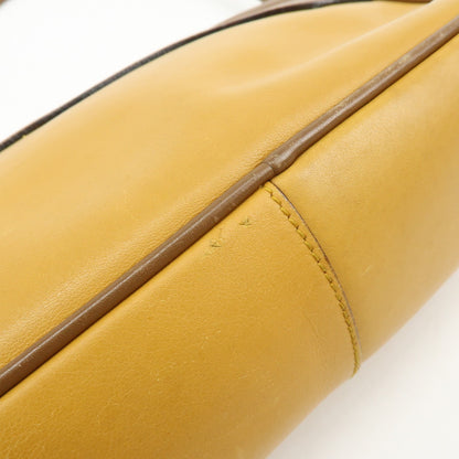 Prada Shoulder Leather, Yellow, Leather, Shoulder Bag