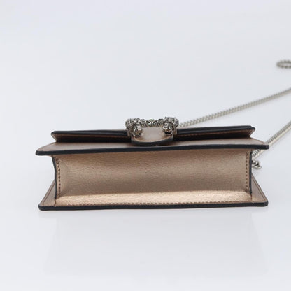Gucci Dionysus Leather, Gold, Leather, Handbag