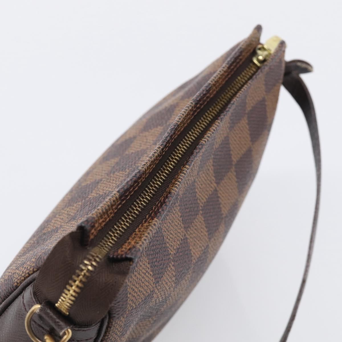 Louis Vuitton Trousse Make Up Damier, Brown, Canvas, Clutch