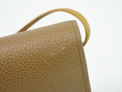 Christian Dior Vintage CD Flap Leather, Beige, Leather, Shoulder Bag