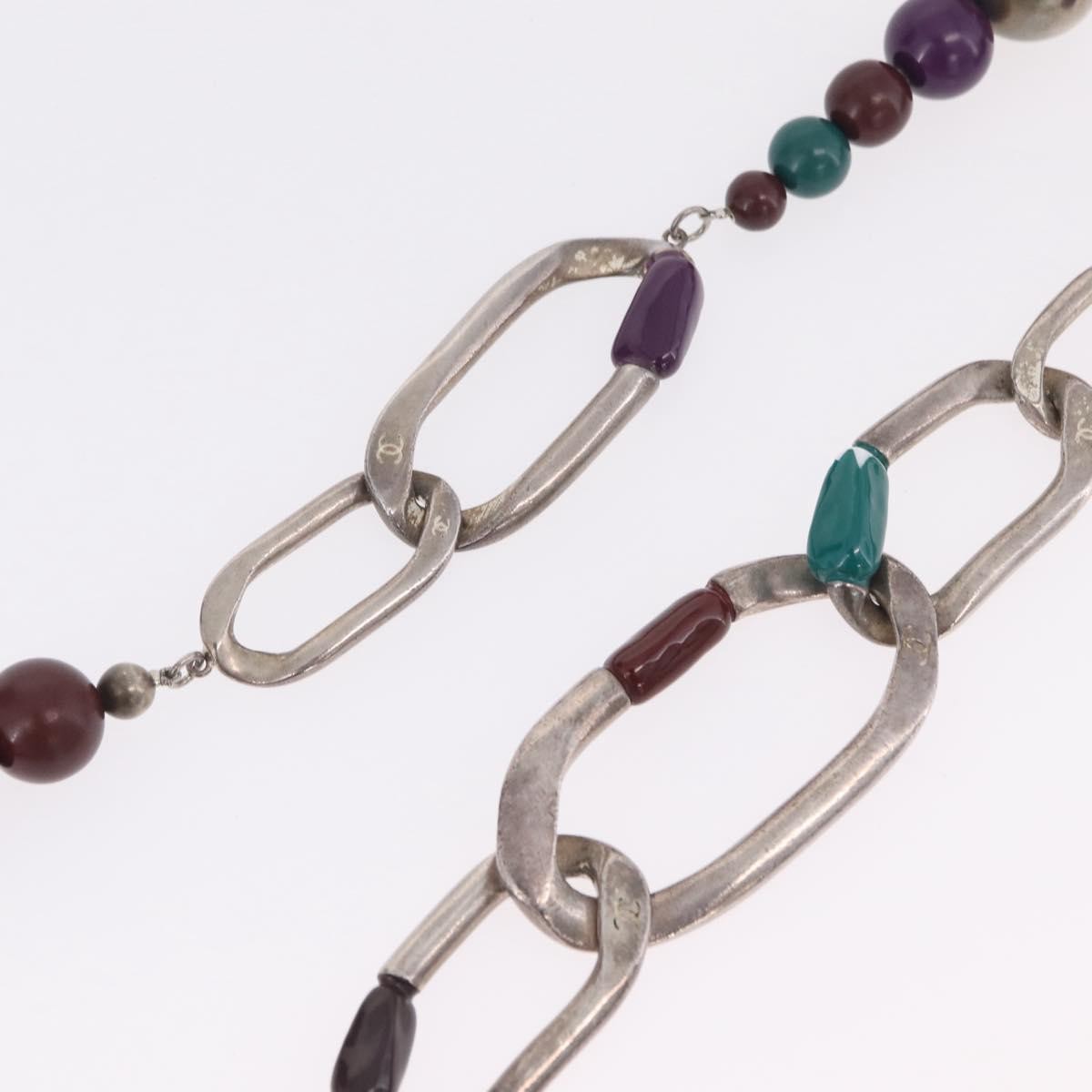 Chanel CC Station Long Metal with Faux Pearls and Beads, Multicolour, Metal, Necklace