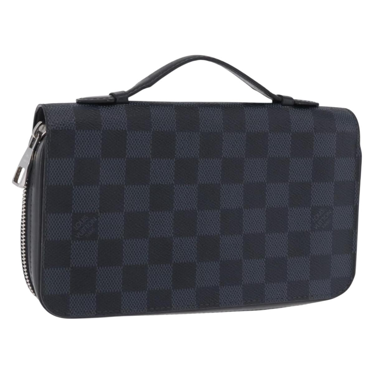 Louis Vuitton Zippy XL Damier Leather, Black, Canvas, Wallet
