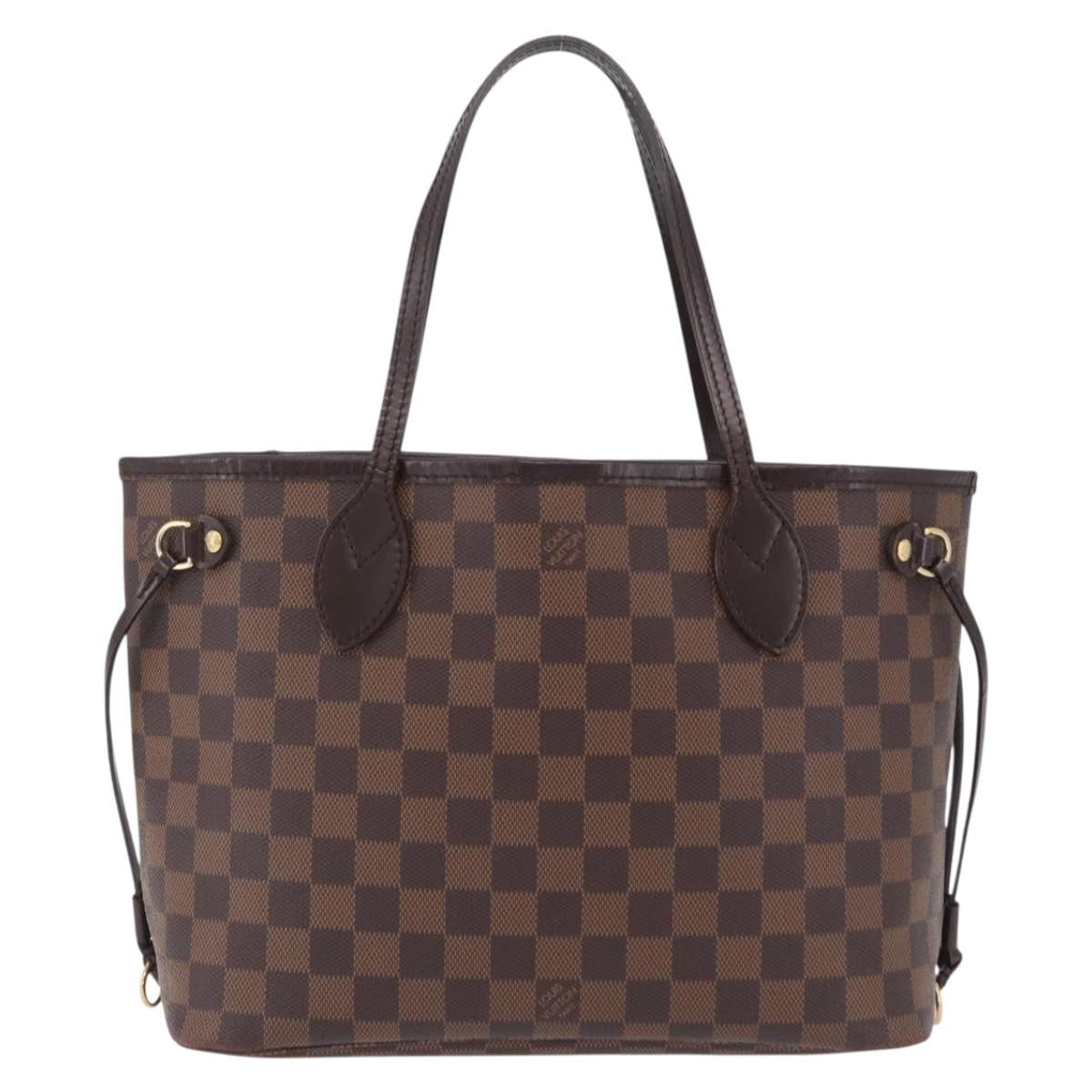 Louis Vuitton Neverfull Damier, Brown, Canvas, Tote Bag