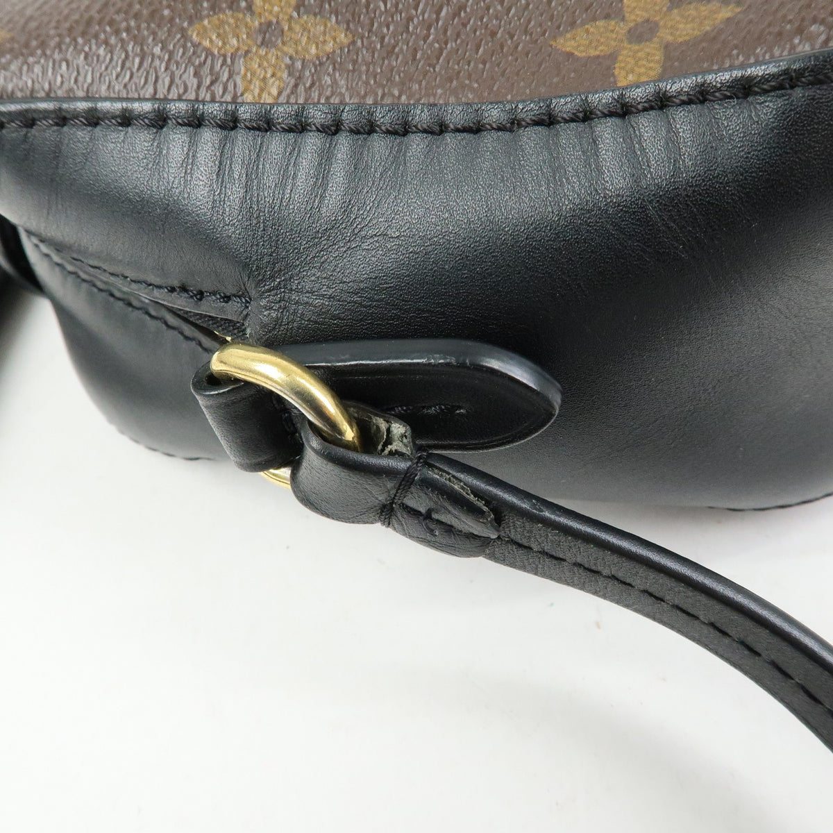 Louis Vuitton Saintonge Monogram Canvas with Leather, Brown, Canvas, Handbag