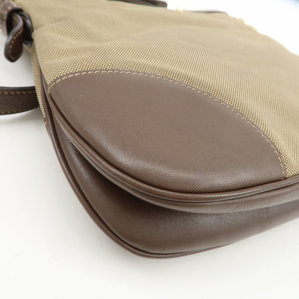 Prada Logo Canvas, Beige, Canvas, Tote Bag