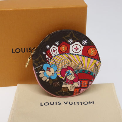 Louis Vuitton Round Coin Purse Limited Edition Vivienne Xmas Monogram Canvas, Multicolour, Canvas, Wallet