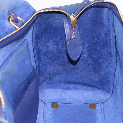Celine Belt Leather, Blue, Leather, Handbag