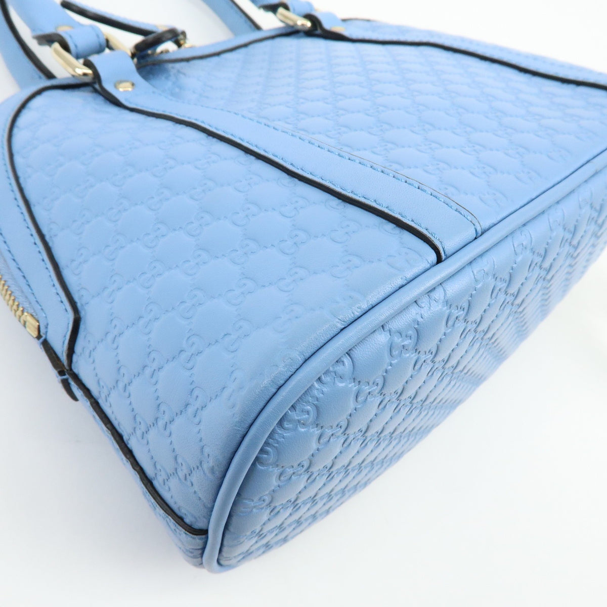 Gucci Convertible Dome Satchel Microguccissima Leather, Blue, Leather, Handbag