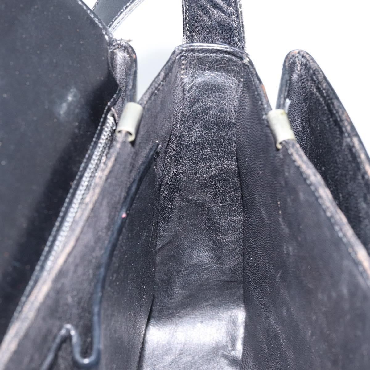 Celine Shoulder Leather, Black, Leather, Shoulder Bag