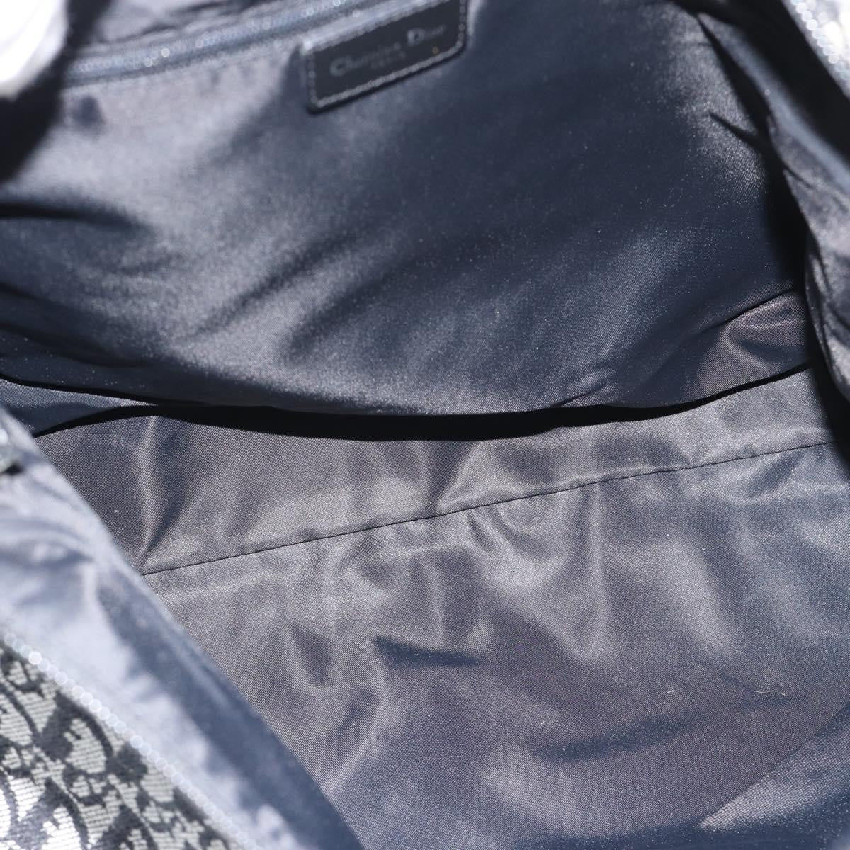 Christian Dior Vintage Trotter Messenger Diorissimo Canvas, Black, Canvas, Shoulder Bag