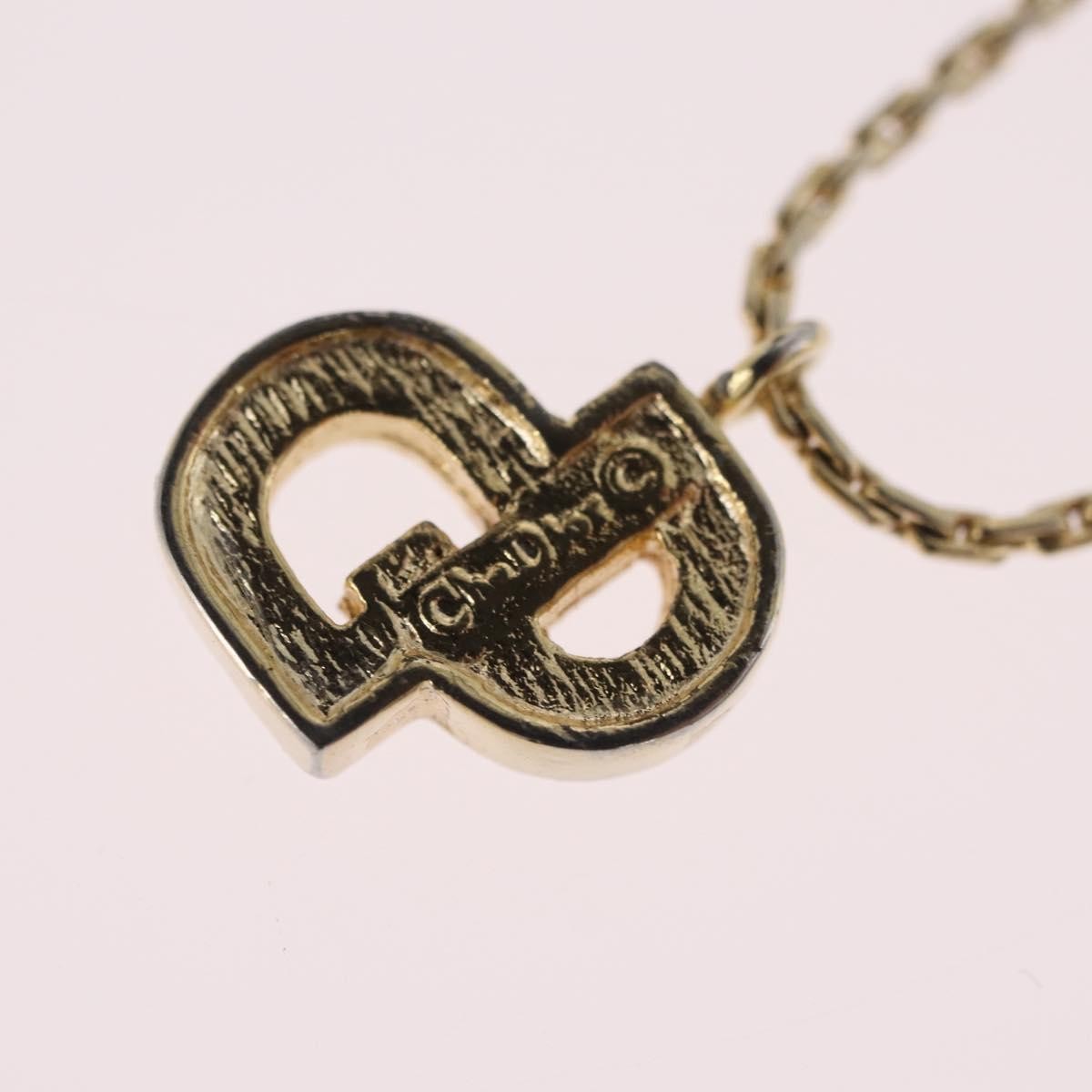 Christian Dior CD Pendant Metal, Gold, Metal, Necklace