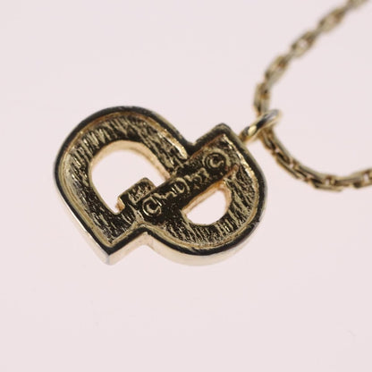 Christian Dior CD Pendant Metal, Gold, Metal, Necklace