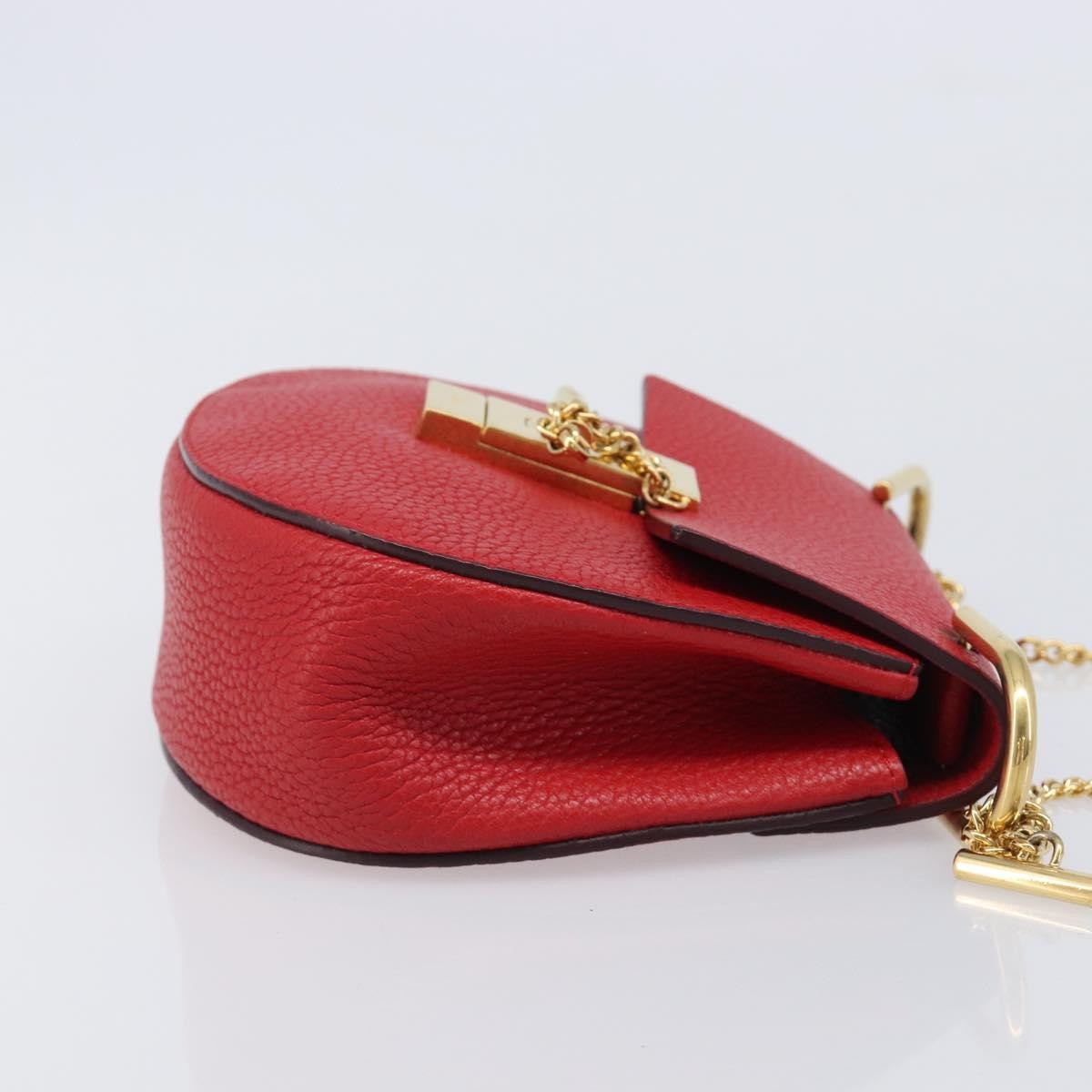 Chloe Drew Leather, Red, Leather, Crossbody Bag