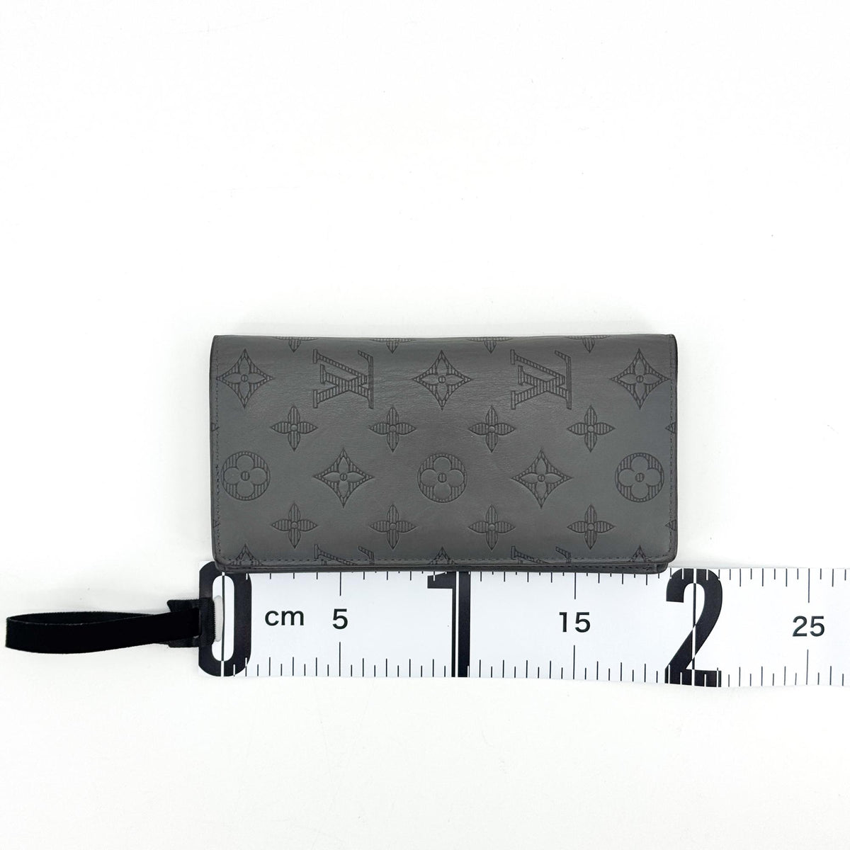 Louis Vuitton Brazza Monogram Shadow Leather, Black, Leather, Wallet