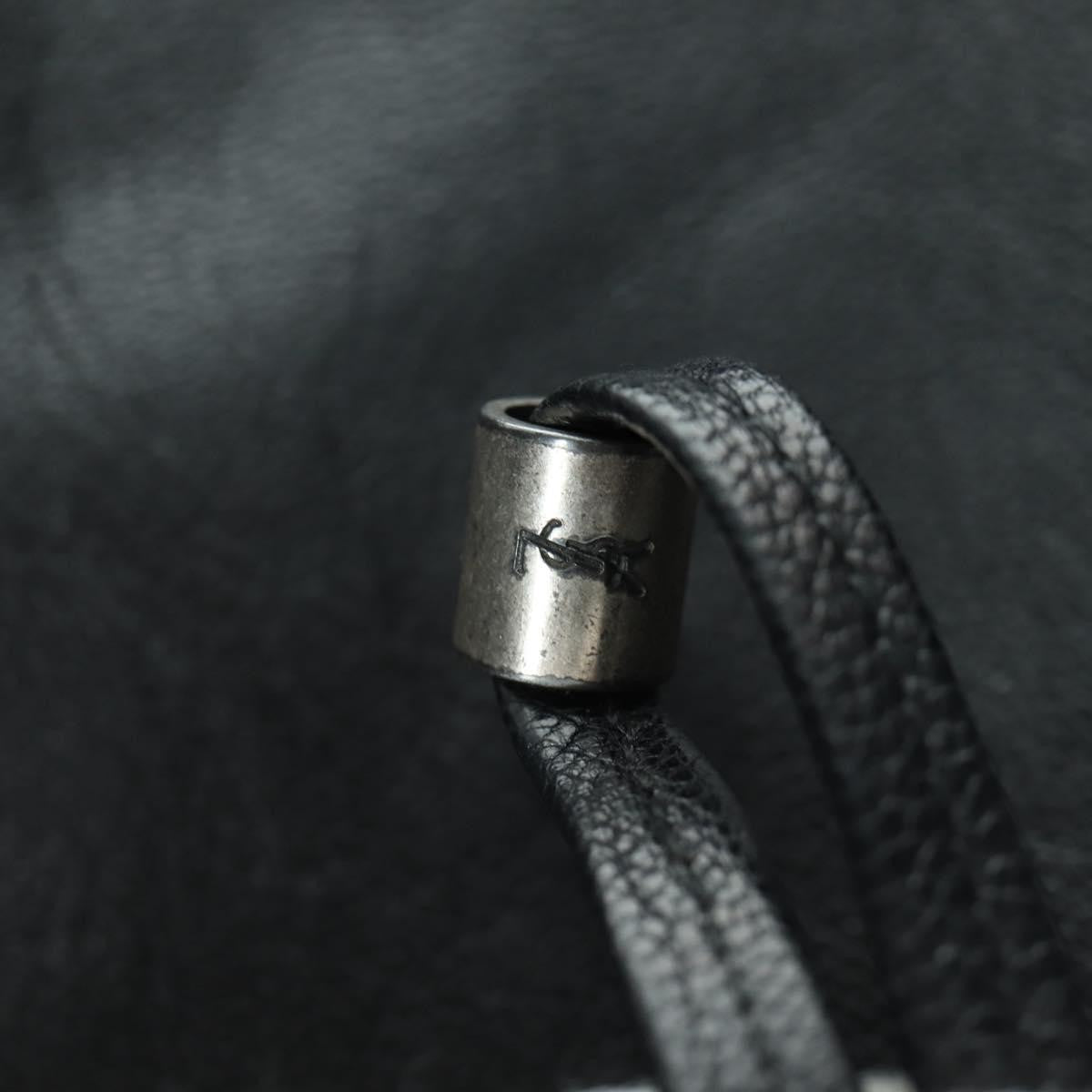 Saint Laurent Vintage Shoulder bag Leather, Black, Leather, Shoulder Bag